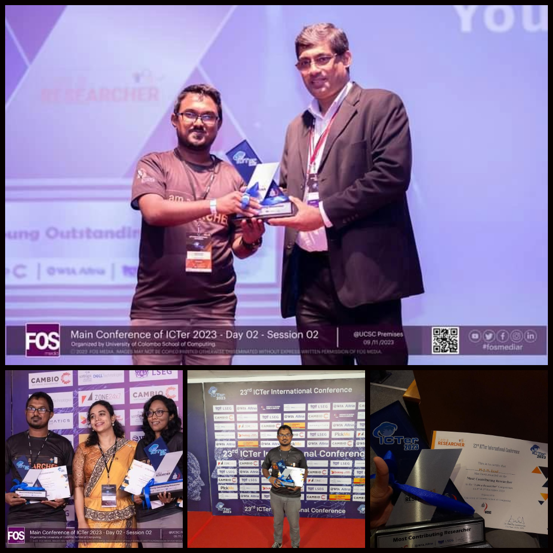 Trophy icon representing Most Contributing Researcher award